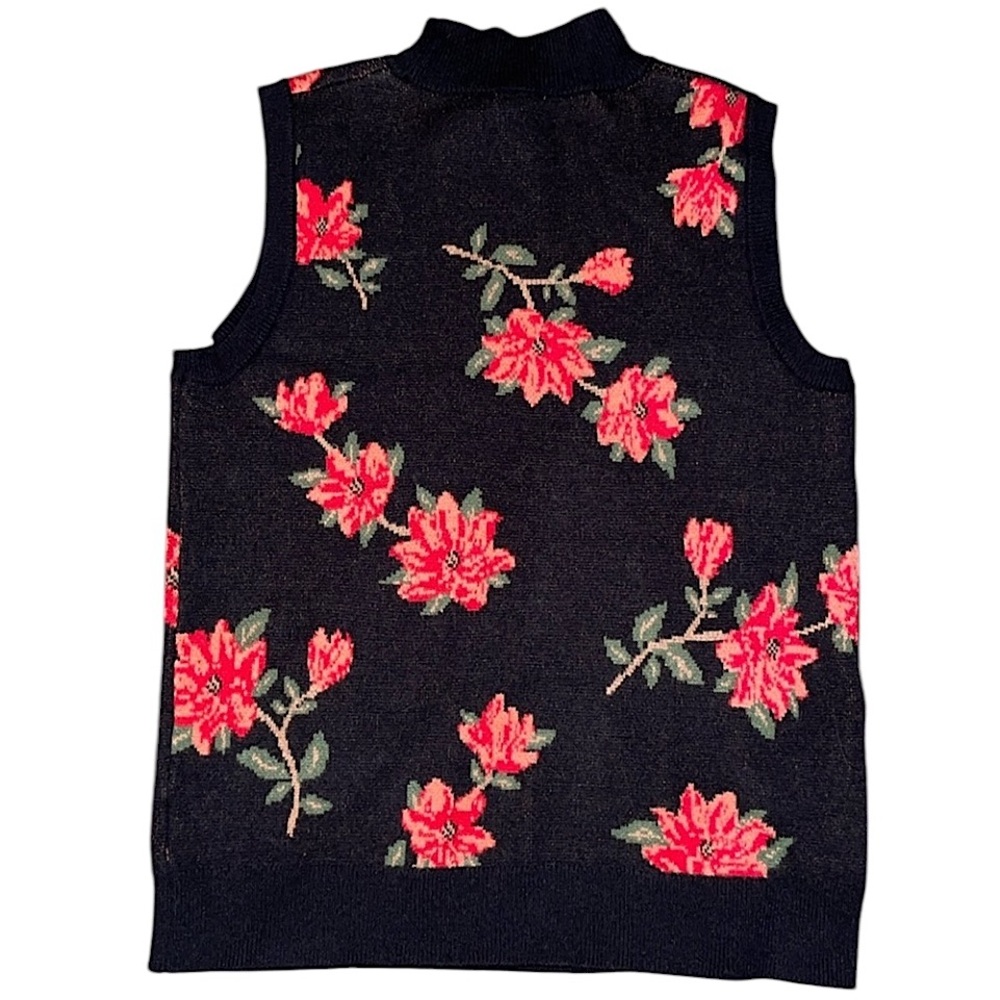 Draper James RSVP floral mock neck sleeveless sweater